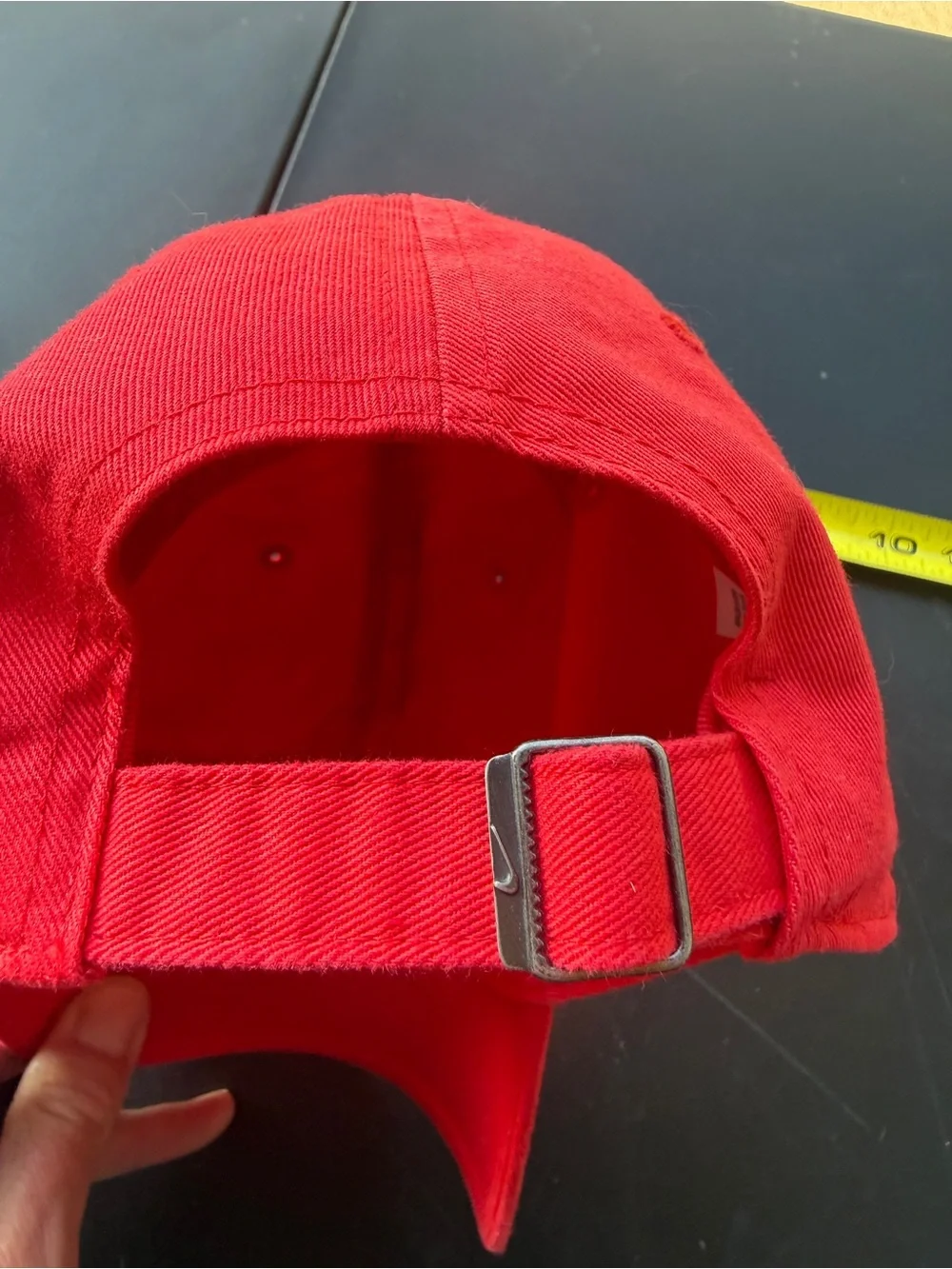 Nike Red Baseball Cap with White Swoosh